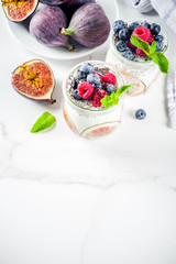 Healthy figs and chia dessert