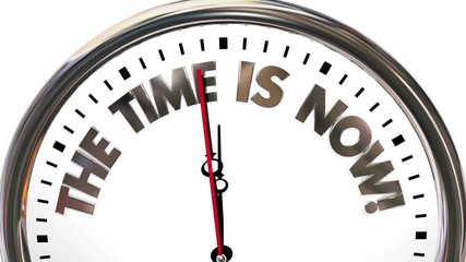 The Time is Now Urgent Action Needed Clock 3d Animation