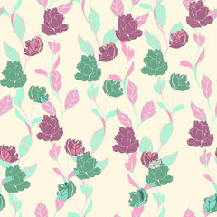 Abstract elegance pattern with floral background.