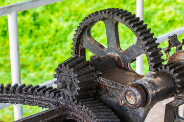 The large backlash for drainage from the dam.