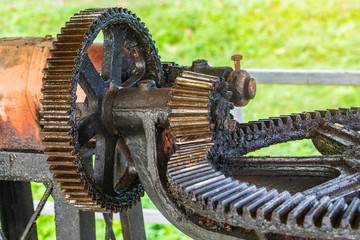 The large backlash for drainage from the dam.