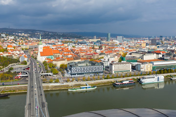 Obraz premium Image of view on downtown with St. Martin Cathedral