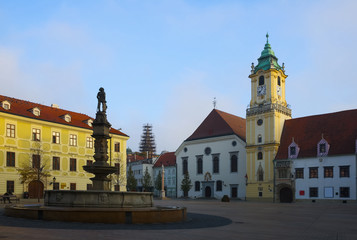 Historical center of Bratislava with Main Square