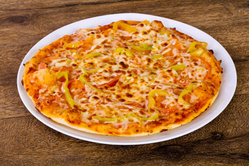 Pizza with bell pepper