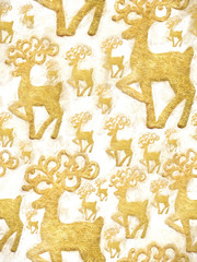 gold new year deer decorations abstract background