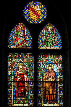 King Saint Louis and Saint Louis of Toulouse - Stained Glass
