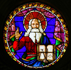 God the Father - Stained Glass in Santa Croce