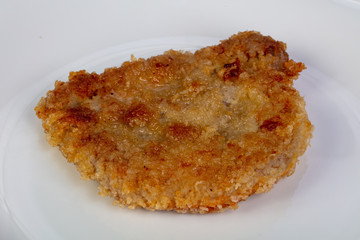 Roasted pork schnitzel