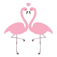 Obraz premium Flamingo lovers