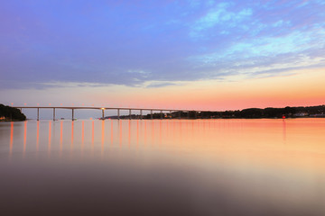 Fototapeta na wymiar Svendborgsund Bridge, Denmark