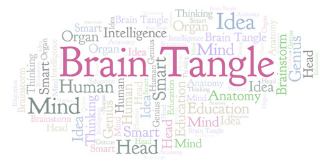 Brain Tangle word cloud.