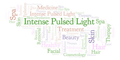 Intense Pulsed Light word cloud.