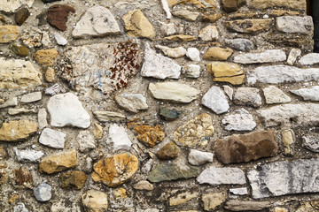 close up view of medieval masonry texture