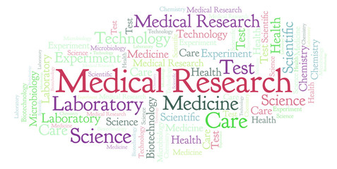 Obraz premium Medical Research word cloud.