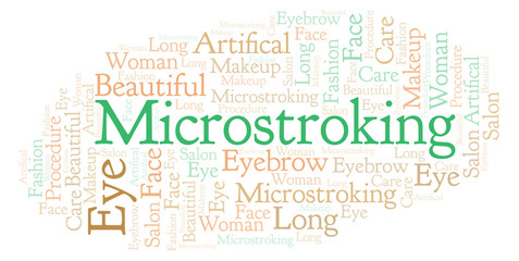 Fototapeta premium Microstroking word cloud.