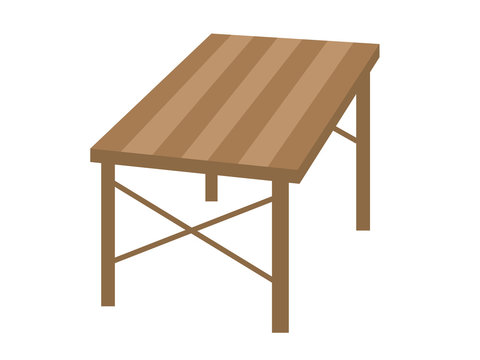 木製のテーブルのイラスト