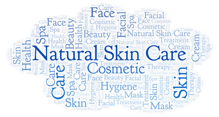 Fototapeta premium Natural Skin Care word cloud.