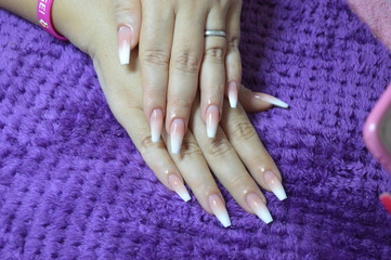 Fototapeta premium Acrylic Nails Manicure PolyGel