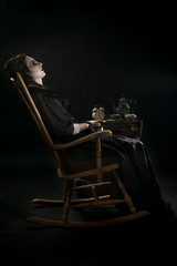 Ghostly woman in the rocking chair