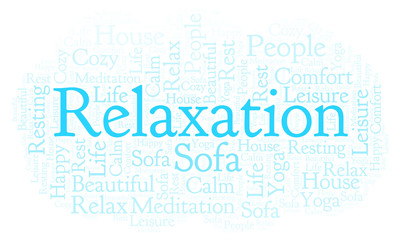 Obraz premium Relaxation word cloud.