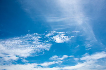 Blue sky with clouds, background