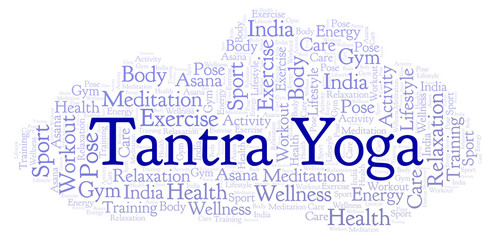 Fototapeta premium Tantra Yoga word cloud.