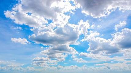 Blue sky with clouds, background