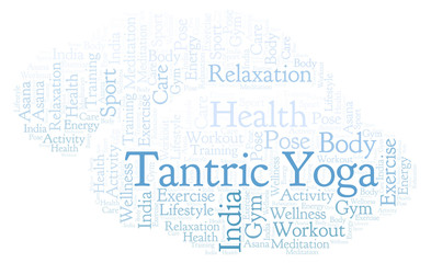 Fototapeta premium Tantric Yoga word cloud.