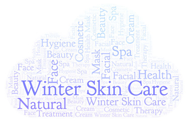Obraz premium Winter Skin Care word cloud.