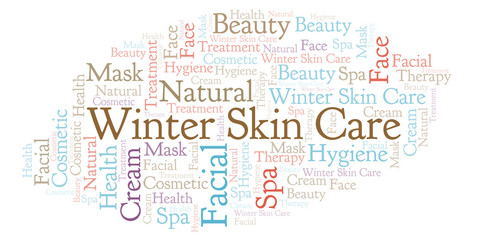 Obraz premium Winter Skin Care word cloud.