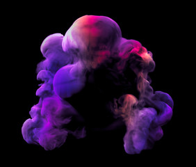 Colorful smoke. 3d illustration, 3d rendering.