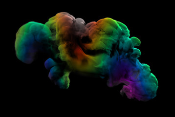 Colorful smoke. 3d illustration, 3d rendering.