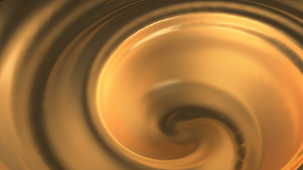 Luxury beautiful splash of gold flow. 3d illustration, 3d rendering.