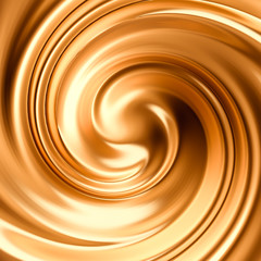 Luxury beautiful splash of gold flow. 3d illustration, 3d rendering.