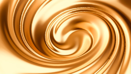 Luxury beautiful splash of gold flow. 3d illustration, 3d rendering.