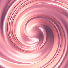 Luxury beautiful splash of flow of pink gold. 3d illustration, 3d rendering.