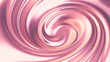 Luxury beautiful splash of flow of pink gold. 3d illustration, 3d rendering.