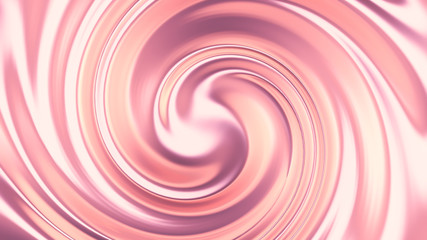 Luxury beautiful splash of flow of pink gold. 3d illustration, 3d rendering.