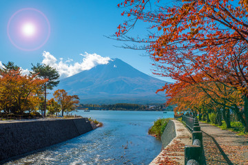 Mount Fuji from Kawaguchiko in Autumn, Japan