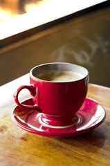 Cup of hot coffee