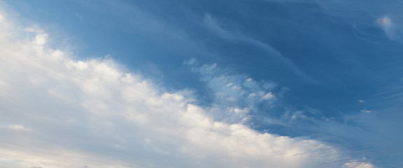Calm cloud sky scape at dawn