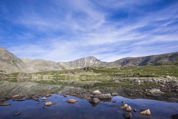 Lake Alla-Askir. Altai mountains landscape
