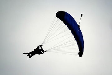 Parachutists at skydiving centre in the UK.