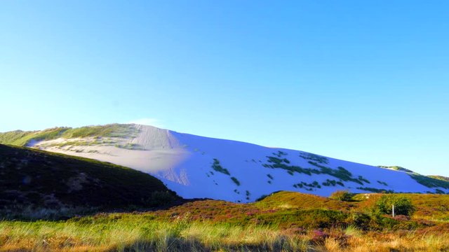 Sylt Wander D&uuml;nen und Heide Landschaft 