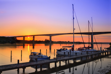 Obraz na płótnie Canvas Alssund Bridge, Denmark