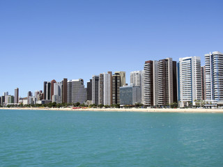 Fototapeta na wymiar Beach in Fortaleza, Ceara, Brazil