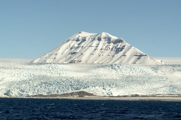 Glacier Nordenskiöldbreen, Pyramiden, archipel du Spitzberg, Svalbard
