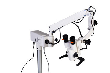 Modern medical equipment - portable operation surgical microscope isolated