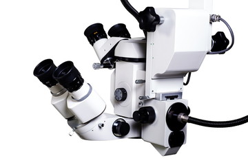 Modern medical equipment - portable operation surgical microscope isolated