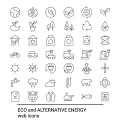 Set of ecology icons